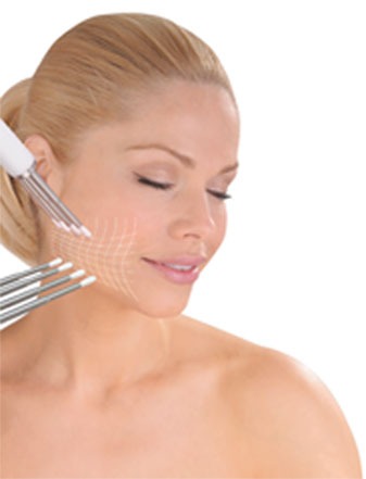 Woman receiving a CACI facial treatment